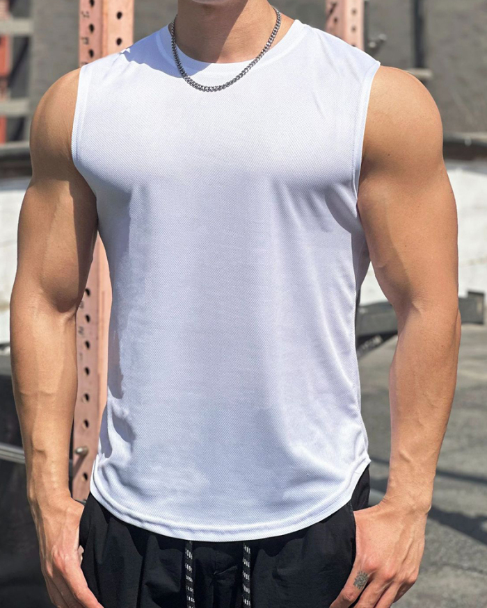 Wholesale Price Fitness New Men's Outdoor Running Vest White Black Camo M-2XL