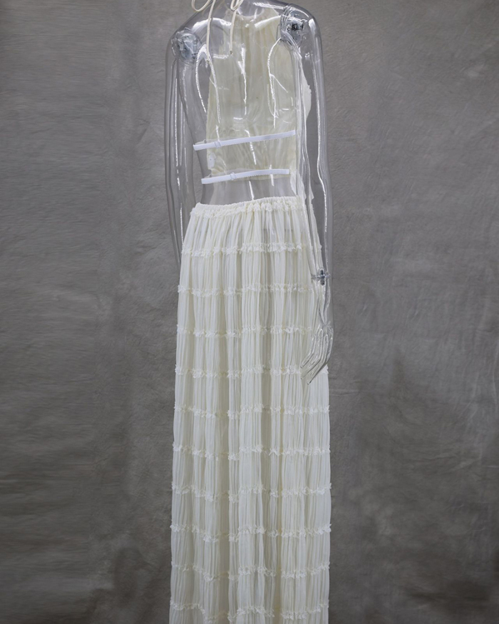 Vacation Women Fashion Summer Two Piece Long Skirt Set Dress S-XL