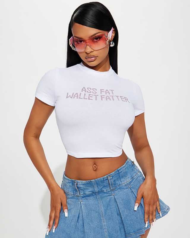 Short Sleeve Women Summer Fashion T Shirt S-L