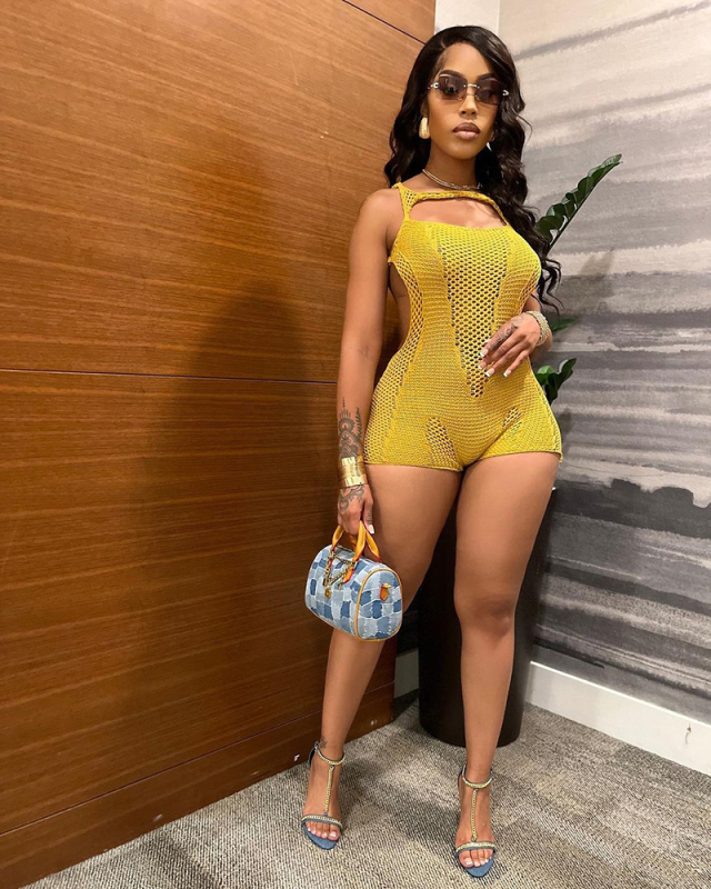 Transparent Women Wholesale Knitted Summer Romper S-XXL