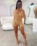 3pcs Set Women Shinning Summer Two Piece Short Set S-XXL