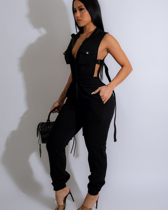 Sleeveless Women Trendy Fashion Jumpsuit S-XXL