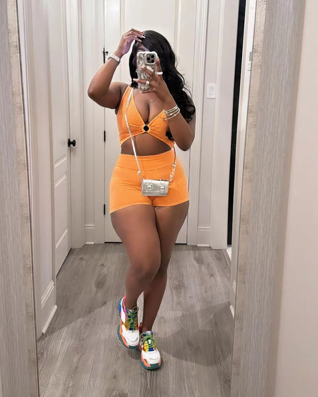 Summer Wholesale Women Fashion Two Piece Short Set S-2XL