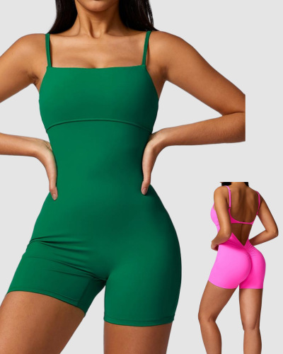 Women Sling Backless Hips Lift Sexy Quick Dry Sports Romper S-XL