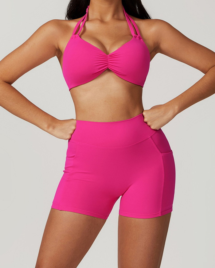 Supply Custom New Sportswear Breathable Bra Shorts Sets Women Yoga Two Piece Sets S-XL