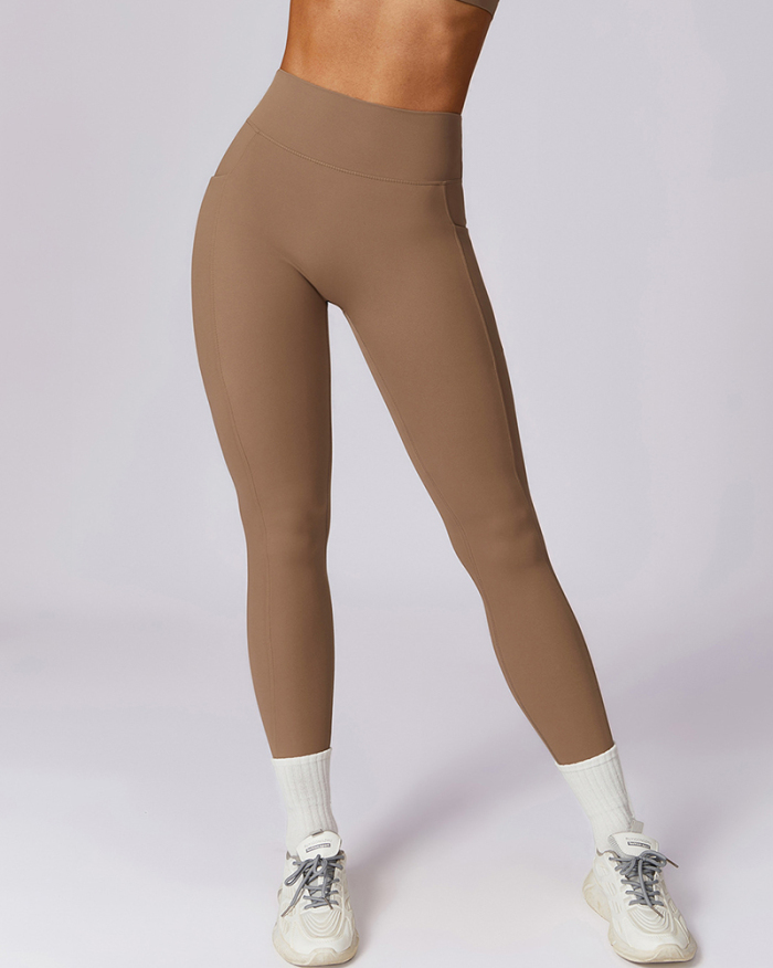 Wholesale OEM ODM Women Gym Solid Color Workout Pants S-XL