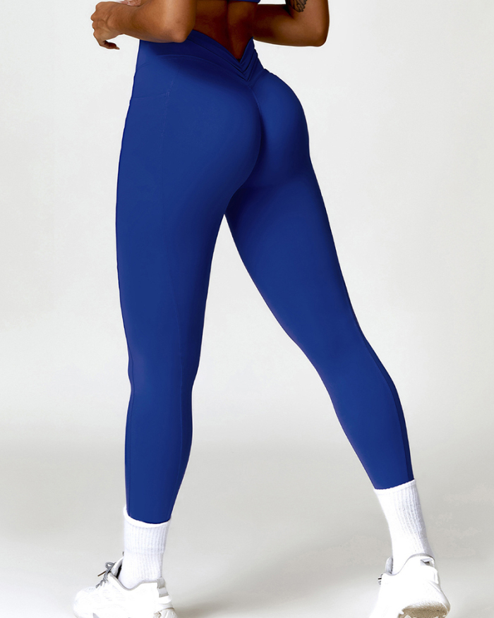 Wholesale OEM ODM Women Gym Solid Color Workout Pants S-XL