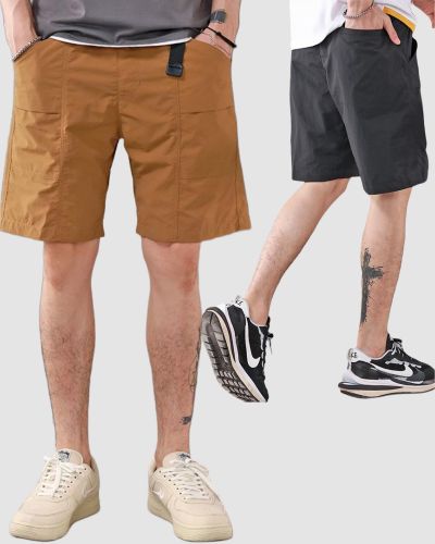 Wholesale Price Men's Pockets Sports Loose Quick Drying Shorts Khaki Black M-4XL
