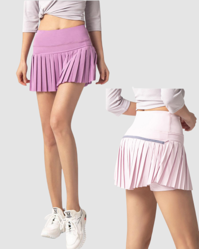 OEM&ODM Logo High Waist Lined Women Tennis Golf Pleated Skirts XS-2XL