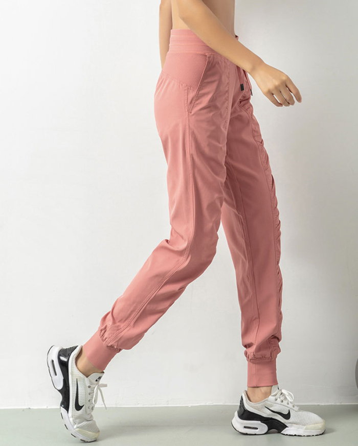 Ruched Drawstring Summer Quick Drying Wholesale Factory Price Thin Running Sports Joggers S-3XL