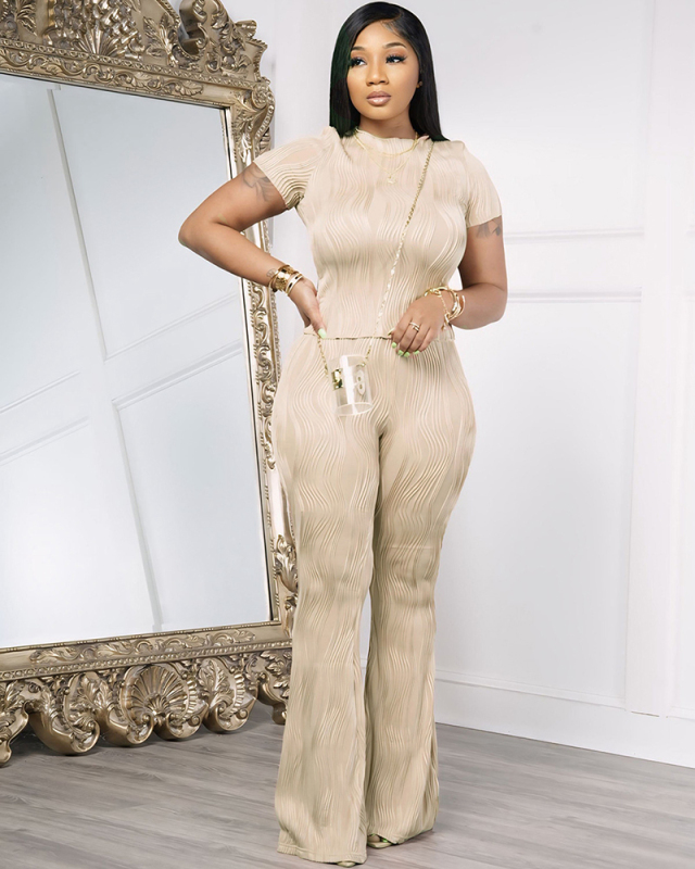 Solid Color Women Casual Wear Pant Set S-XXL
