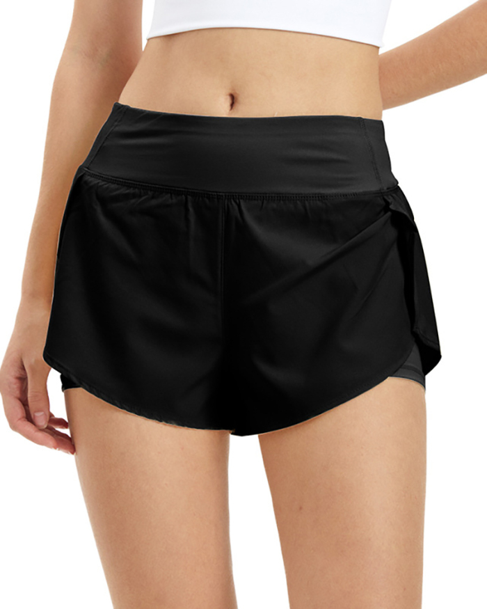 Women OEM Customized Quick Drying Lined Running Fitness Shorts S-3XL