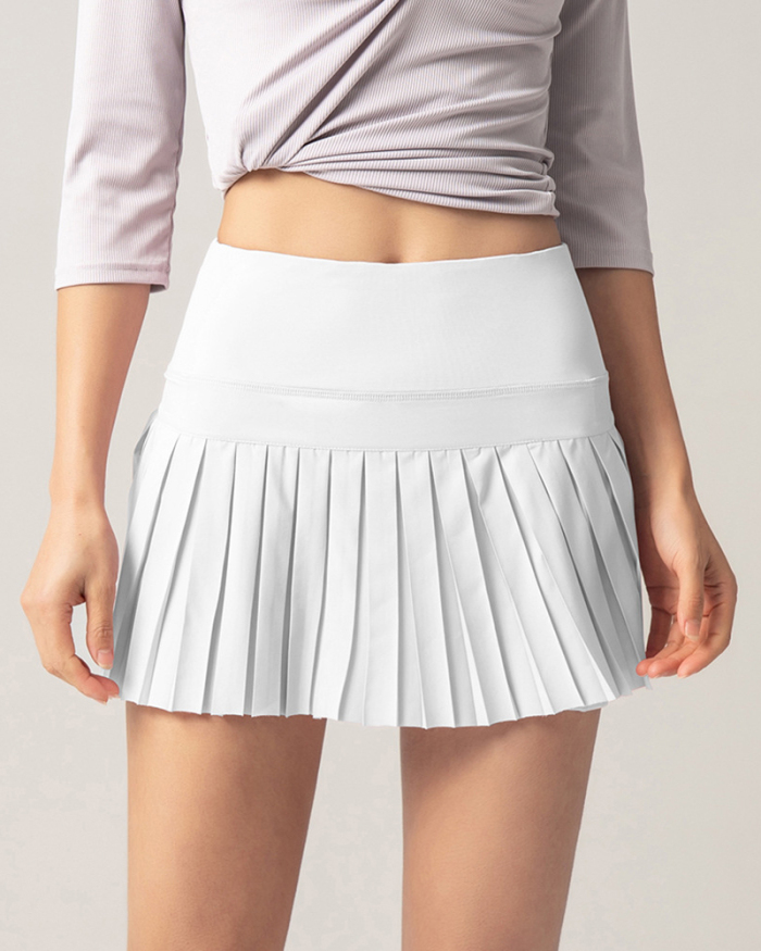 Custom Logo Lined Women High Waist Quick Drying Tennis Skirts XS-2XL
