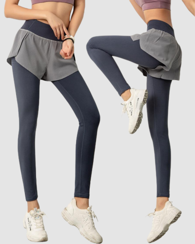 Women Running High Waist Pocket Quick Drying Sports Shorts Lined Leggings S-XL