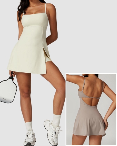 Sling Sport Outdoor High Waist Lined Tennis  Golf Yoga Dress S-XL