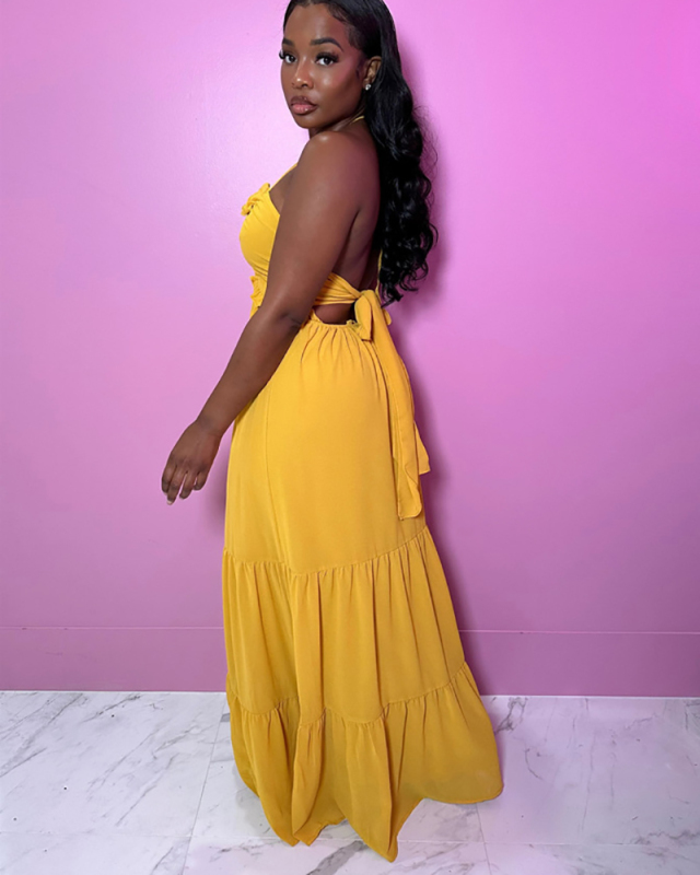 Women Sleeveless Summer Long Causal Dress S-2XL