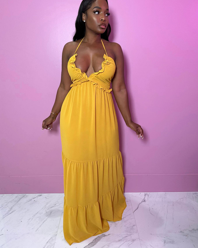 Women Sleeveless Summer Long Causal Dress S-2XL