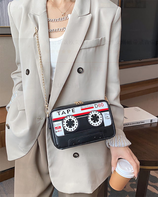Tape Pu Crossbody Bag Versatile Chain Small Bag
