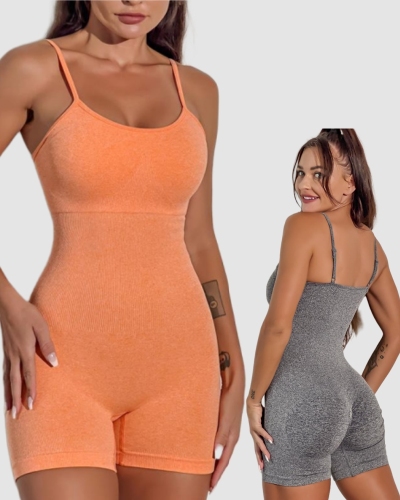Wholesale Price Solid Color Women Sling Sexy Sports Yoga Romper S-L