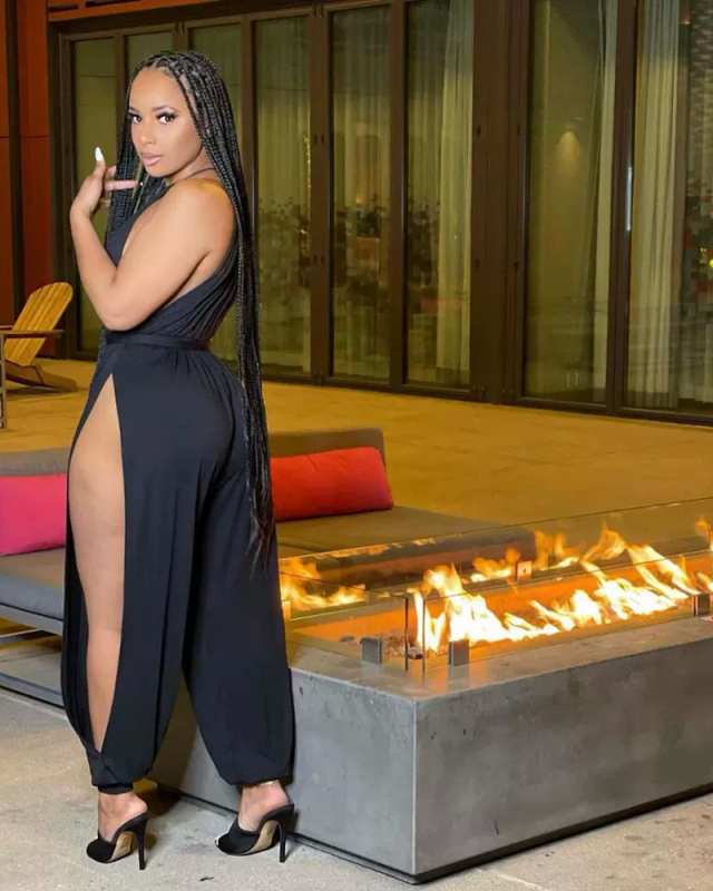Sleeveless Black Solid Color Summer Jumpsuit S-XXL