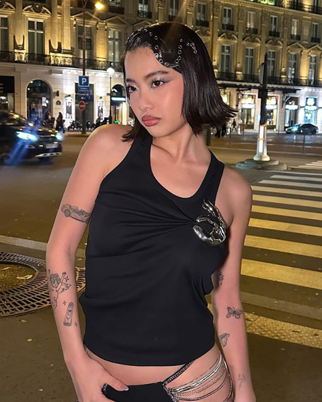 Sleeveless Unique Style Women T Shirts S-L