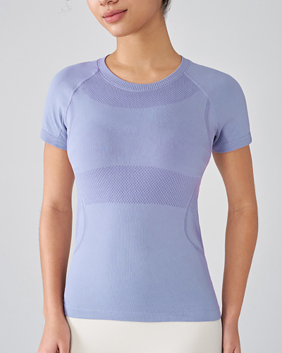 Women Summer Sports Running Outdoor Short Sleeve T-shirt S-L