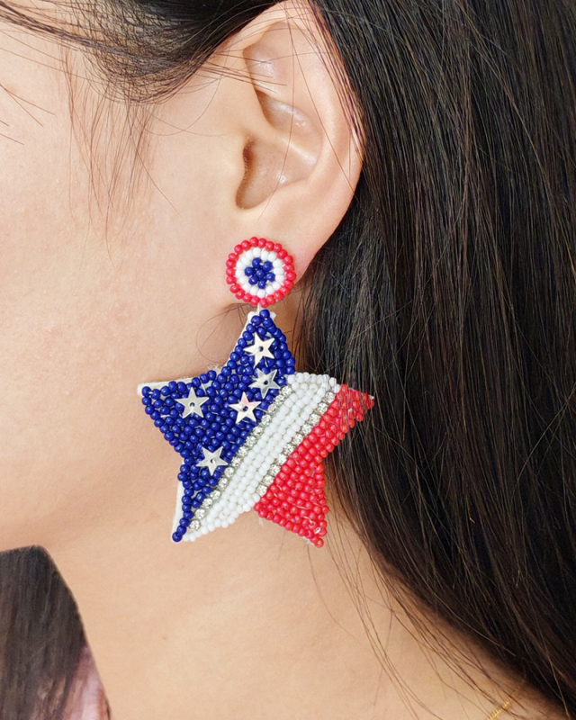 Five-pointed Star Mushroom Leaf Earrings