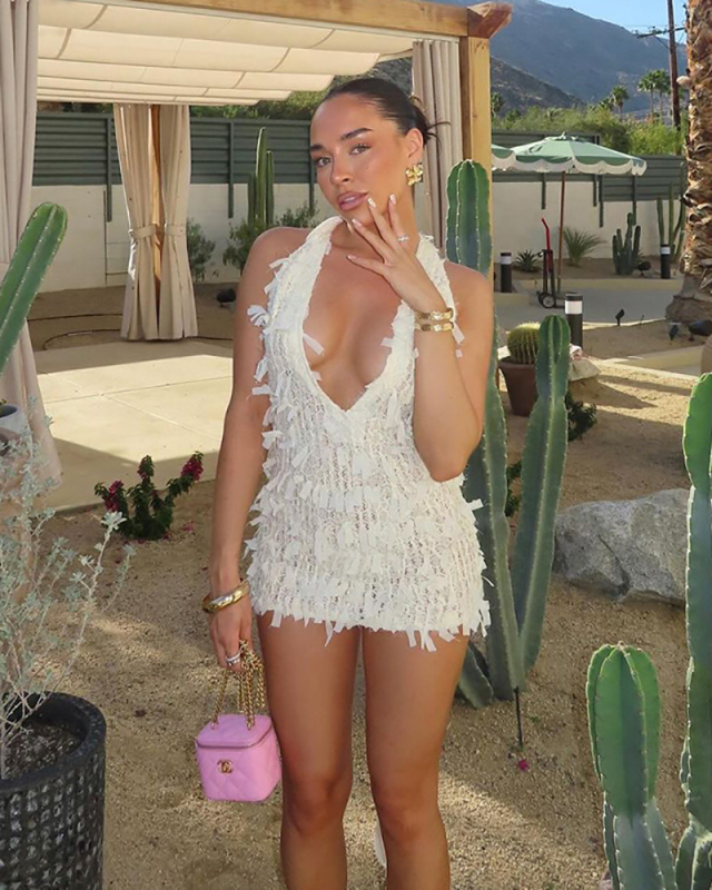 V-neck Women Sexy Short Mini Dress S-XL