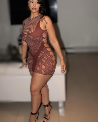 Sleeveless Women Lace Sexy Mini Dress