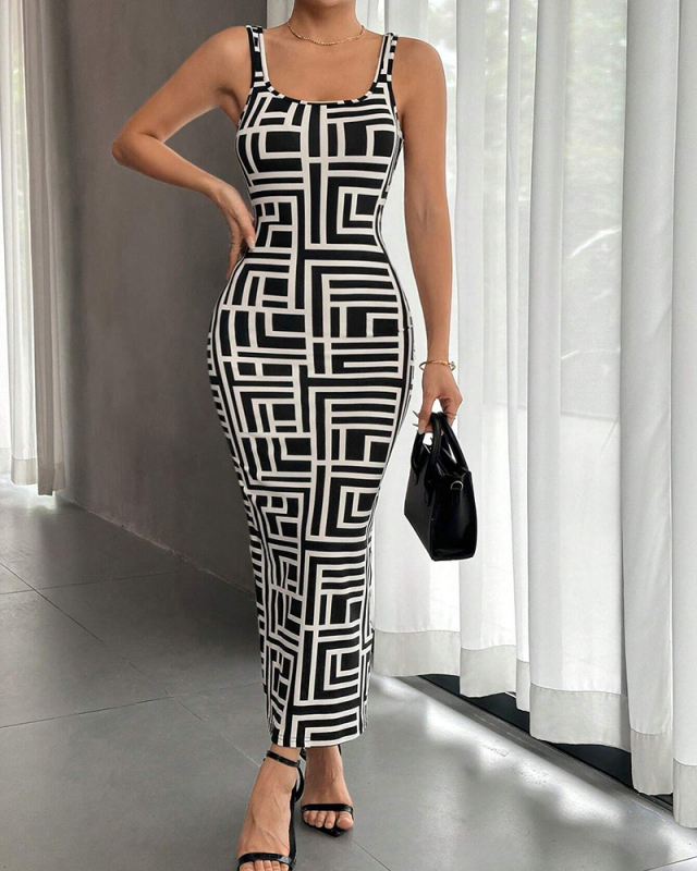 Summer Printed Women Wholesale Long Dress XS-XL