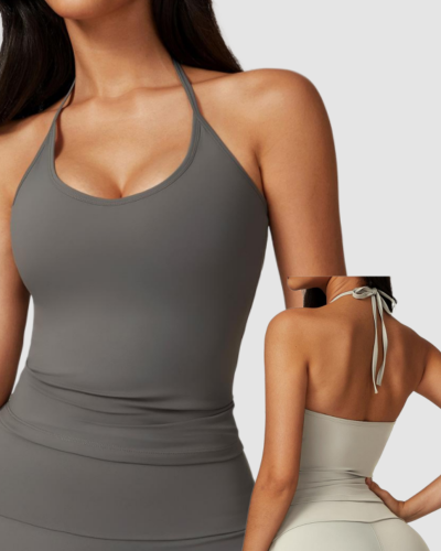 Women Halter Neck Backless Quick Dry Sports Vest S-XL
