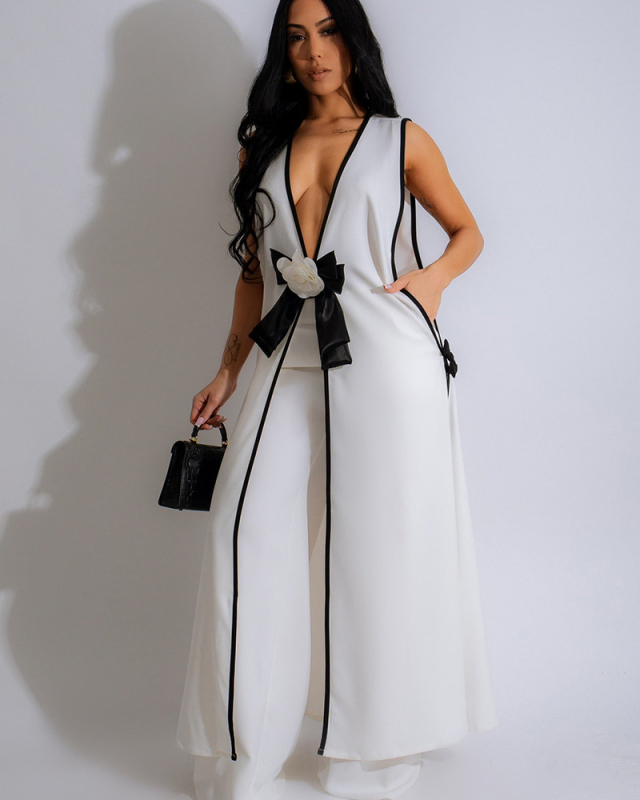 High Fashion Women Summer Casual Two Piece Pant Outfits S-XXL
