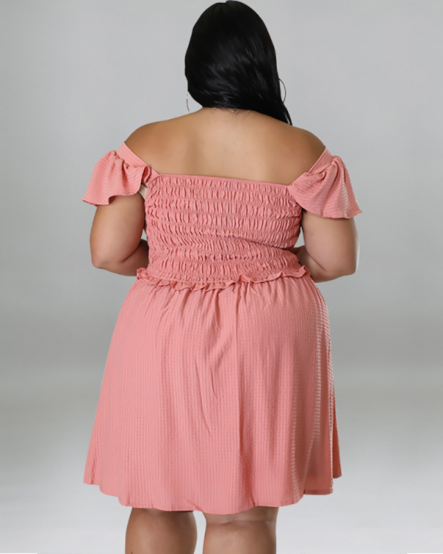 Off Shoulder Women Plus Size Dress XL-5XL