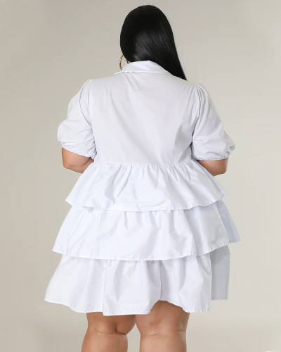 Short Sleeve New Plus Size Hot Dress L-4XL