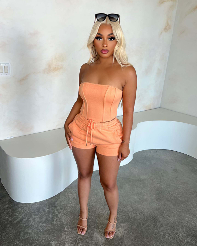 Sporty Casual Women Two Piece Short Set S-XXL