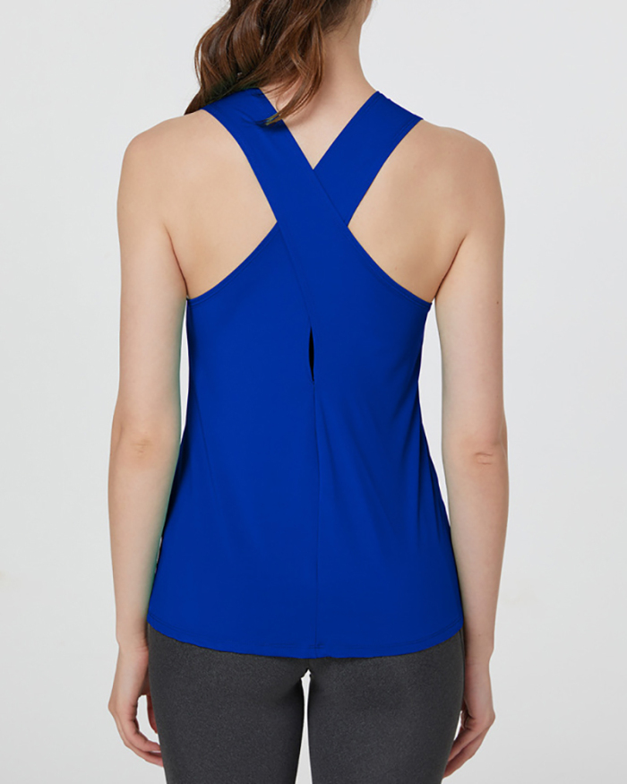 Factory Price Women Criss Cross I Back Sports Vest S-XL