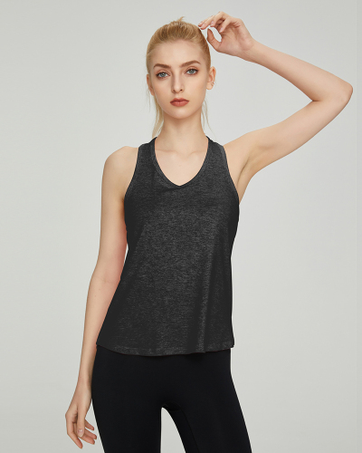 Women Loose Sleeveless Sports Vest Quickly Drying Breathable Vest S-XL