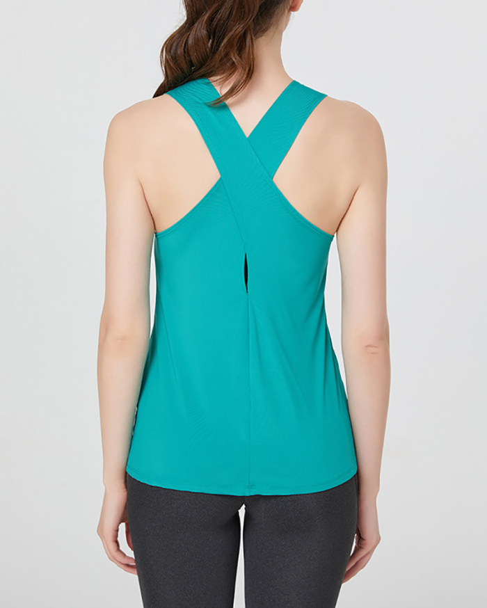 Factory Price Women Criss Cross I Back Sports Vest S-XL