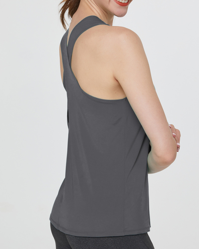 Factory Price Women Criss Cross I Back Sports Vest S-XL