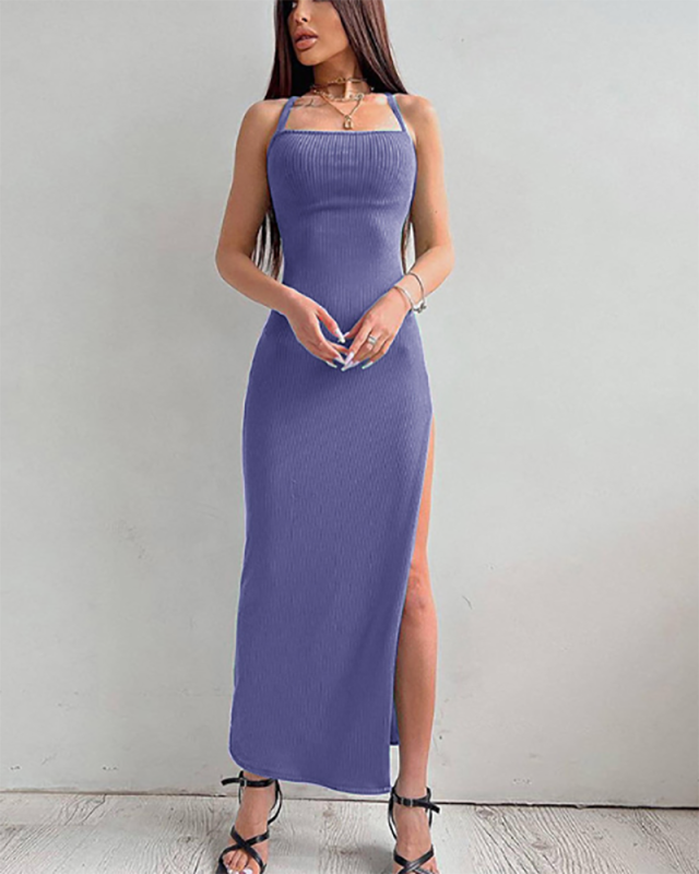 High Cut Wholesale Women Long Sexy Dress S-L