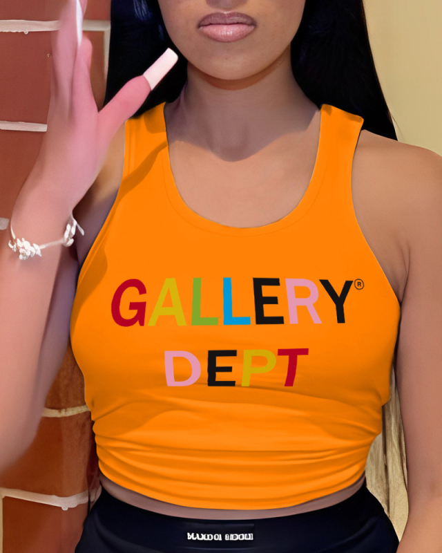 Sleeveless Women Letter Printed Vest S-2XL