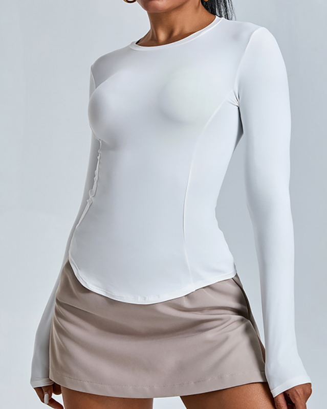 Wholesale In Bulk Women Professional Long Sleeve Fitness T-shirt Active Top S-XL