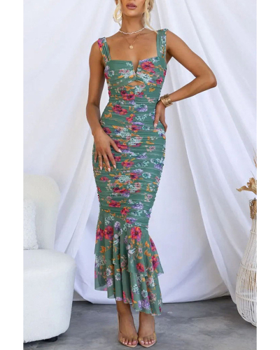 Floral Printed Wholesale Summer Holiday Dress S-XL