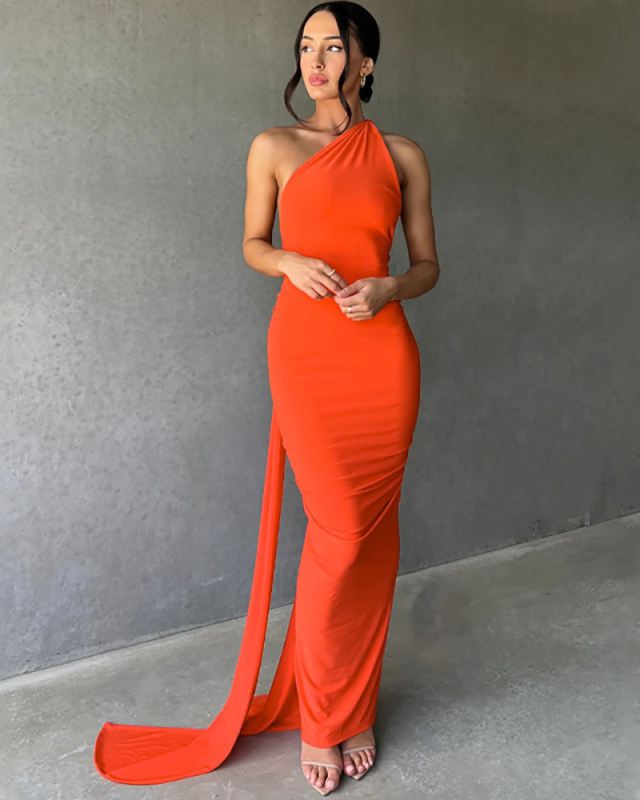 Solid Color Sleeveless Sexy Backless Women One-piece Maxi Dress S-L