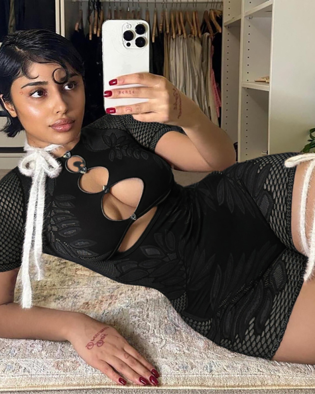 Short Sleeve Women Summer Fishnet Jumpsuit
