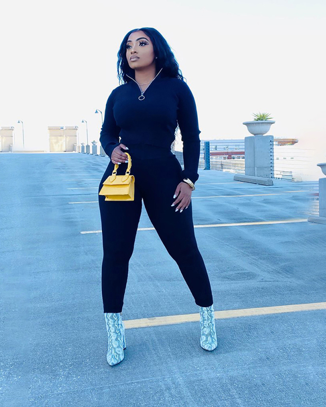 Long Sleeve Autumn Leisure Women Pants Set S-XXL