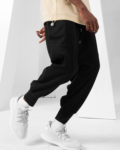 Men's Casual Loose Sports Solid Color Trouser Pants M-3XL
