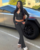 Sporty Women Wholesale Solid Color Two Piece Pant Set XS-L