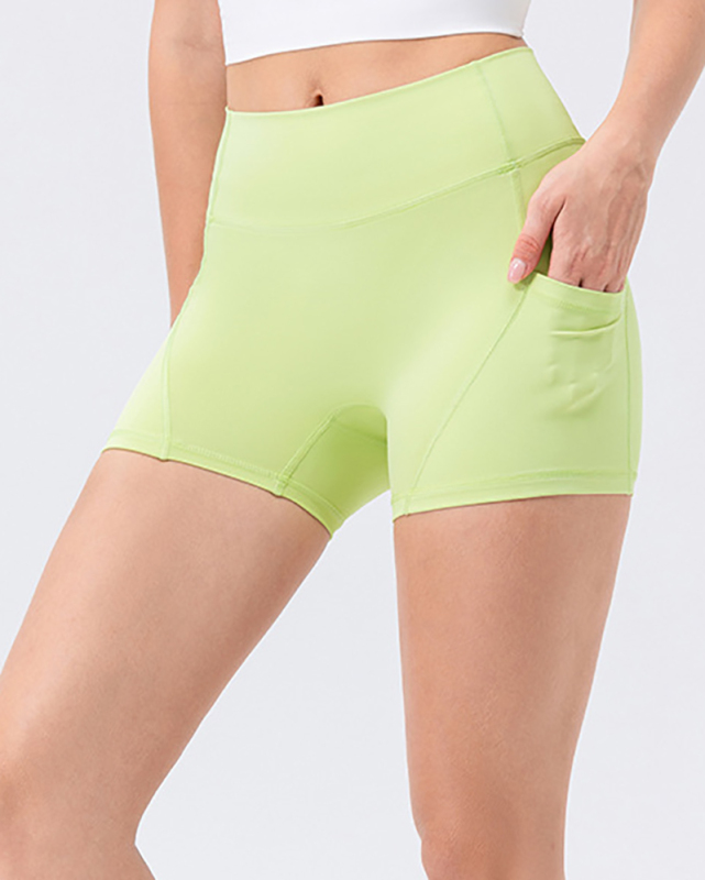 Women Logo Add Running Sports High Waist Shorts S-2XL