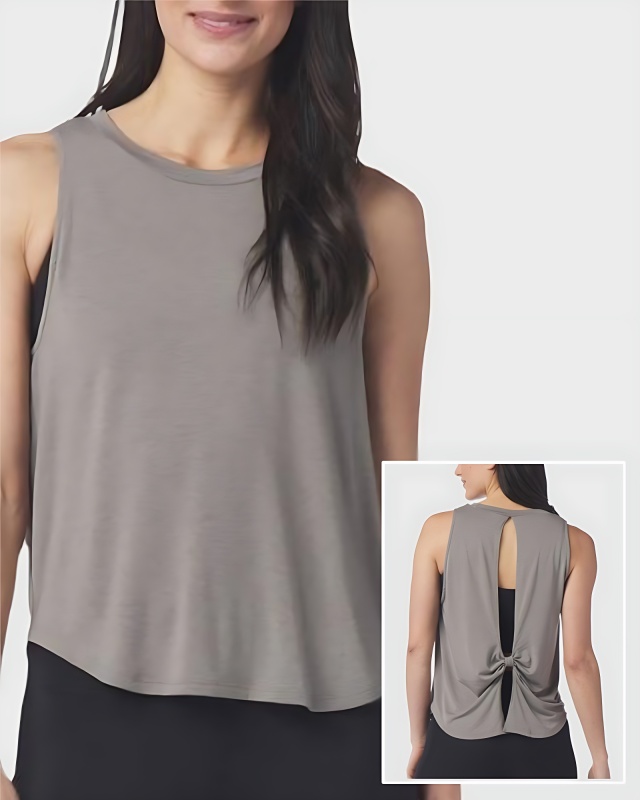 Factory China Supplier Hollow Out Back Breathable Running Sports Vest S-L